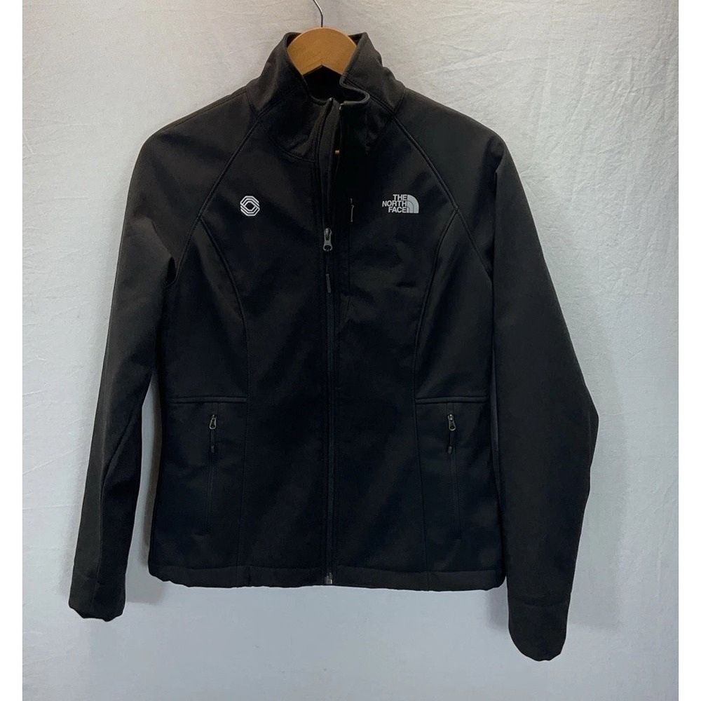 The North‎ Face APEX Size M Womens Full Zip Stand Collar Softshell Jacket Black